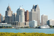 downtown detroit, michigan seen from canadian side
