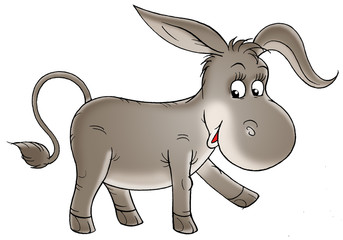 Sticker - grey donkey