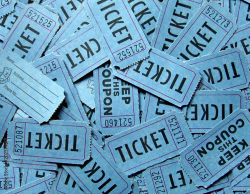 Fotografía blue ticket background