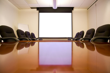 meeting room with screen