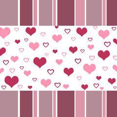 Canvas Print - funky hearts pattern