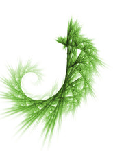 Green Plant Fractal Background