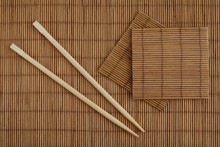 Chopsticks And Bamboo Mat