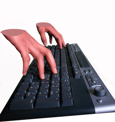 hands on keyboard