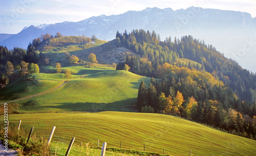 Foto-Leinwand ohne Rahmen - landscape panorama of the alps (von castelli-media)