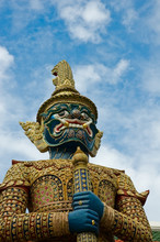 Mythical Giant Guardian (yak) At Wat Phra Kaew, Bangkok