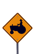 Tractor Sign On White