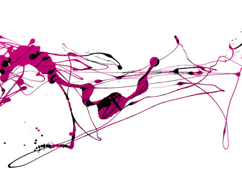 abstract zen ink painting graphic