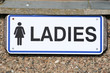 ladies sign, outside a ladies toilets.