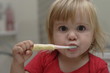 toddler cleaning teeth