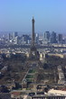 the eiffel tower, aerial view, paris, france