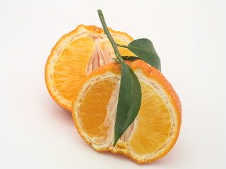 mandarine halbiert