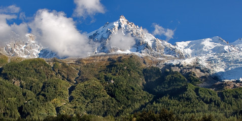 Sticker - mountain peaks in a snow