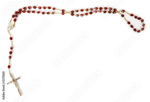 Fotografía rosary beads isolated on white