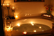 canvas print picture - candlelight bath