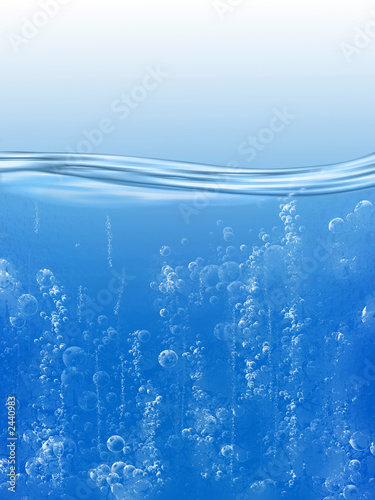 Dekoracja na wymiar  niebieska-woda