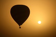 hot air balloon and the sun