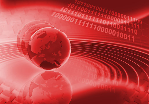 computerwelt in rot