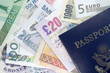 passport and foreign currency