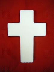 Sticker - white chocolate cross