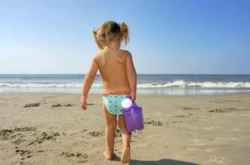 little girl on the beach