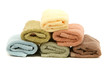 canvas print picture - stacked spa towels