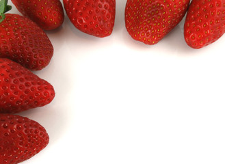 Wall Mural - border of strawberries