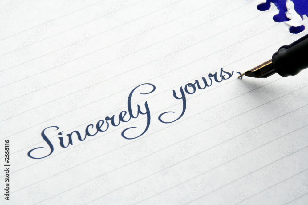 sincerely yours Stock Photo | Adobe Stock