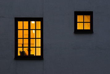 one and half yellow windows