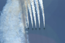 Blue Angels In Vertical Dive Formation