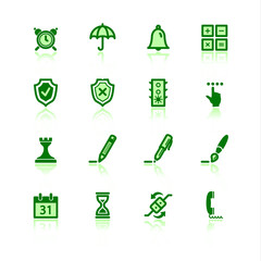 Wall Mural - green software icons