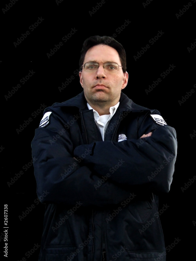 grumpy security guard Stock Photo | Adobe Stock