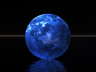 Wall Mural - blue world in night
