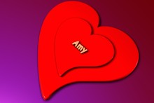 Amy - 3d Gerendertes Herz