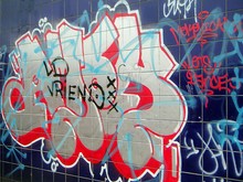 Graffitis Sur Un Mur à Amsterdam