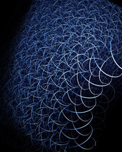 Blue Wire Net - Fractal Art