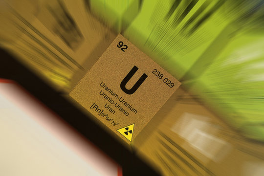 uranium, from periodic table