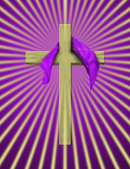 Wall Mural - purple cross