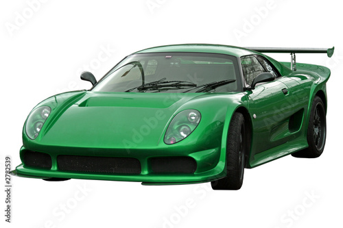 einzelne bedruckte Lamellen - green supercar (von Christopher Nolan)