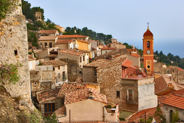 Wall Mural - belltower and roofs.