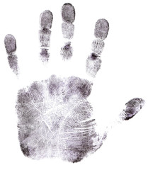 full hand black fingerprint