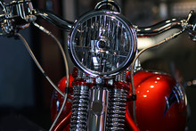 Front Headlight On A Motorcycle