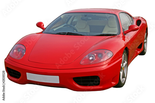 einzelne bedruckte Lamellen - red supercar (von Christopher Nolan)