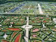 pattern of the villandry french garden, loire country, france