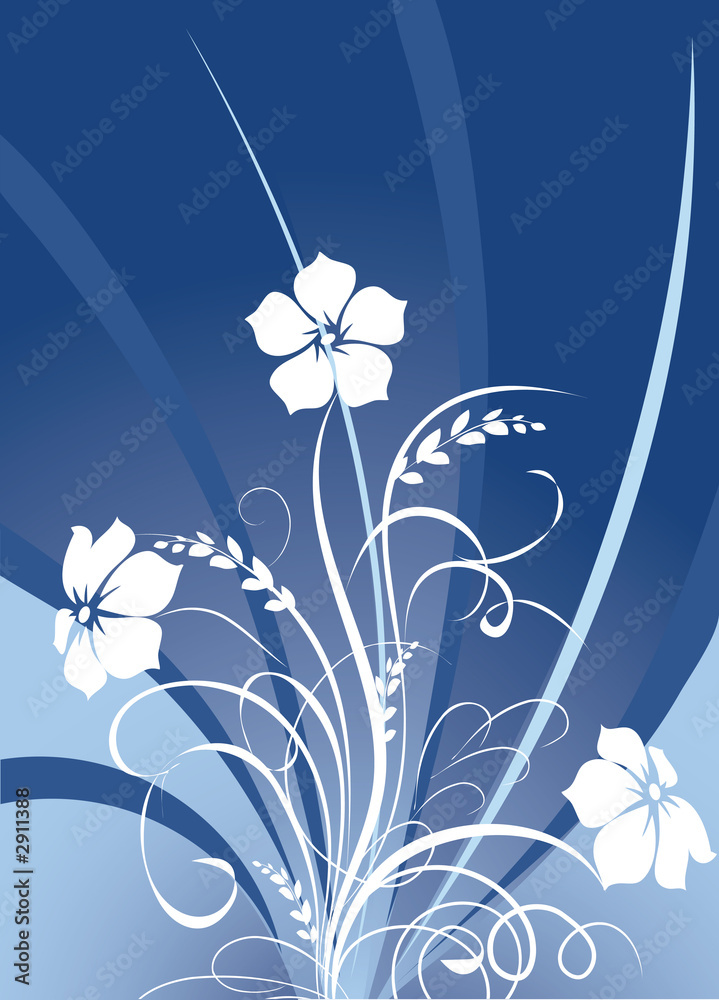 Foto-Plissee - floral background