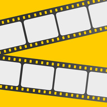 Film Strip With Yellow Background