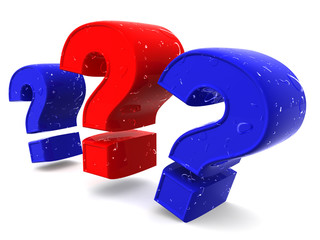 Poster -  three signs on a question