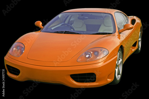 bedruckte Baumwollstoffe - orange supercar (von Christopher Nolan)