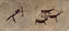 Prehistoric Hunter - Cave Painting Reproduction