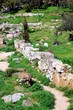 ancient walls at the acropolis, athens greece
